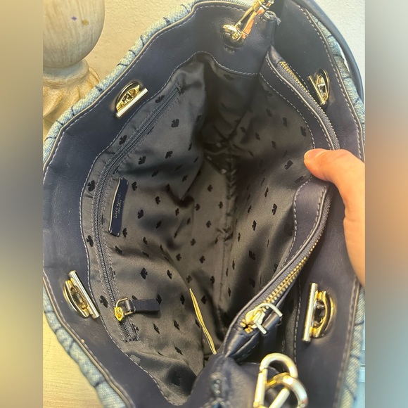 3F Kate Spade Meena Briar Lane Denim Quilted Purse Crossbody Bag - Picture 8 of 13